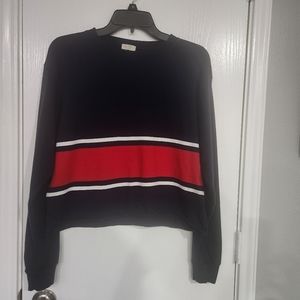 Brandy Melville Black and Red Crop Top